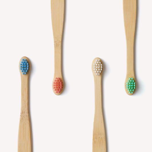 Babies' Bamboo Toothbrush with Extra-Soft Bristles - 4 Pack