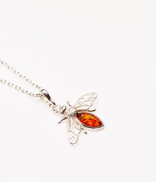 Amber Bee Necklace