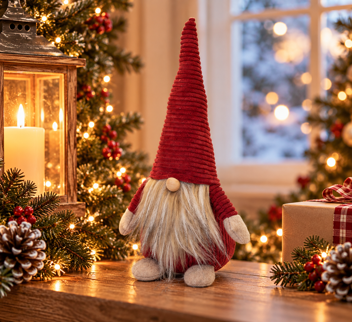 Fabric Red Santa Gonk