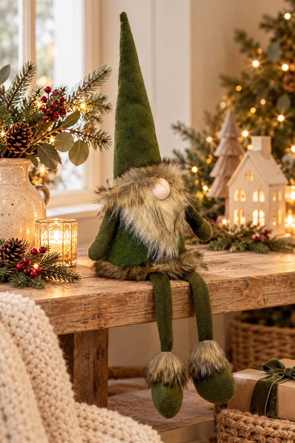 Green Fabric Gonk Decoration