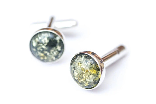 ESSENTIALS Green Amber Cufflinks