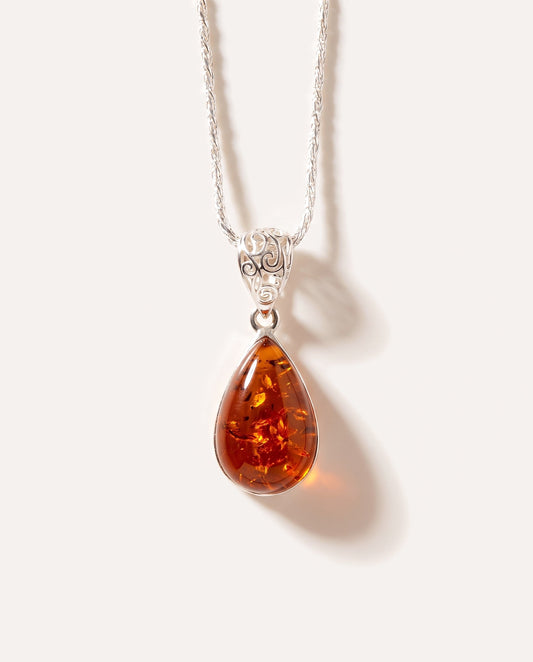 Amber Ethereal Pendant Necklace