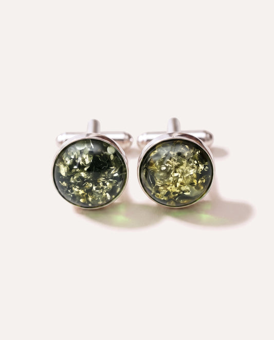 ESSENTIALS Green Amber Cufflinks