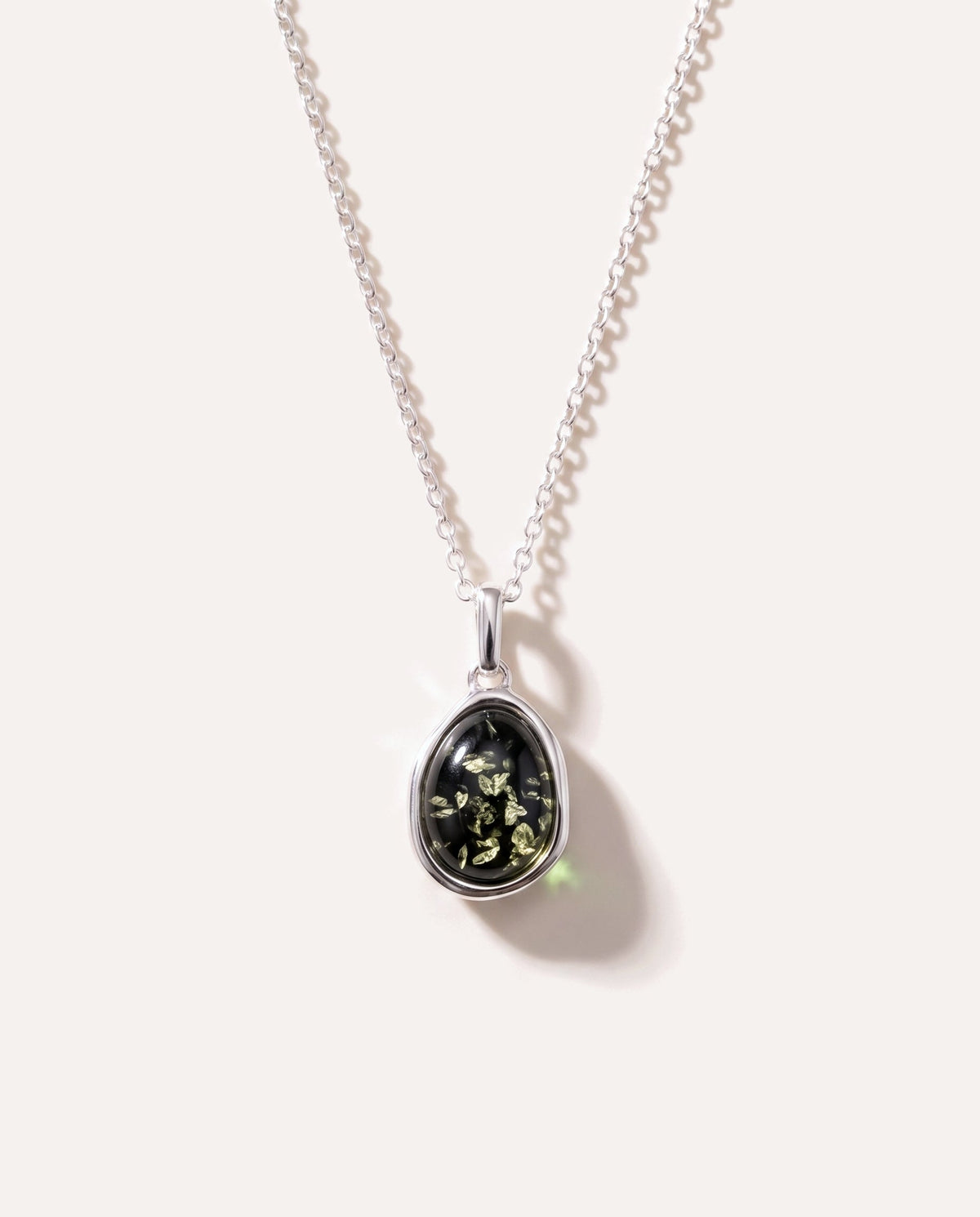 Green Amber ELEMENT Pendant Necklace