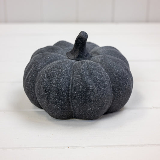 Graphite Grey Ceramic Textured Pumpkin