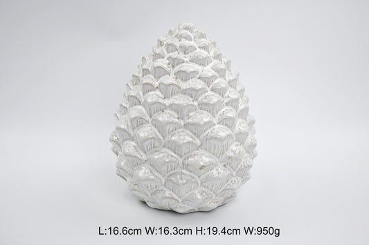 Ceramic Natural Pinecone Decoration Large
